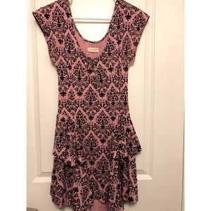 Pink and Black Dress